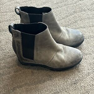 Sorel Gray Ankle Boots